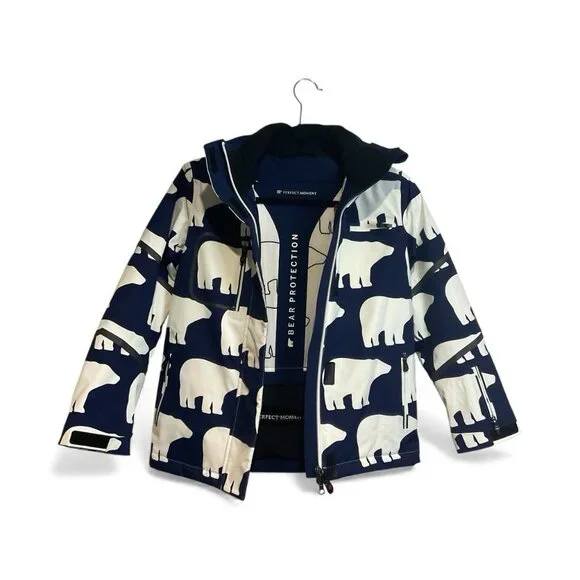 Perfect Moment polar Bear Protection Ski Jacket Size kids Y8 M hood - Picture 1 of 8